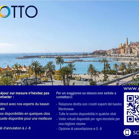 Apartament Le Jardin Des Muses - Giotto - Agreable 2p Calme Et Climatise Avec Grande Terrasse Plein Centre Proche Mer Mae-1331 Mentona